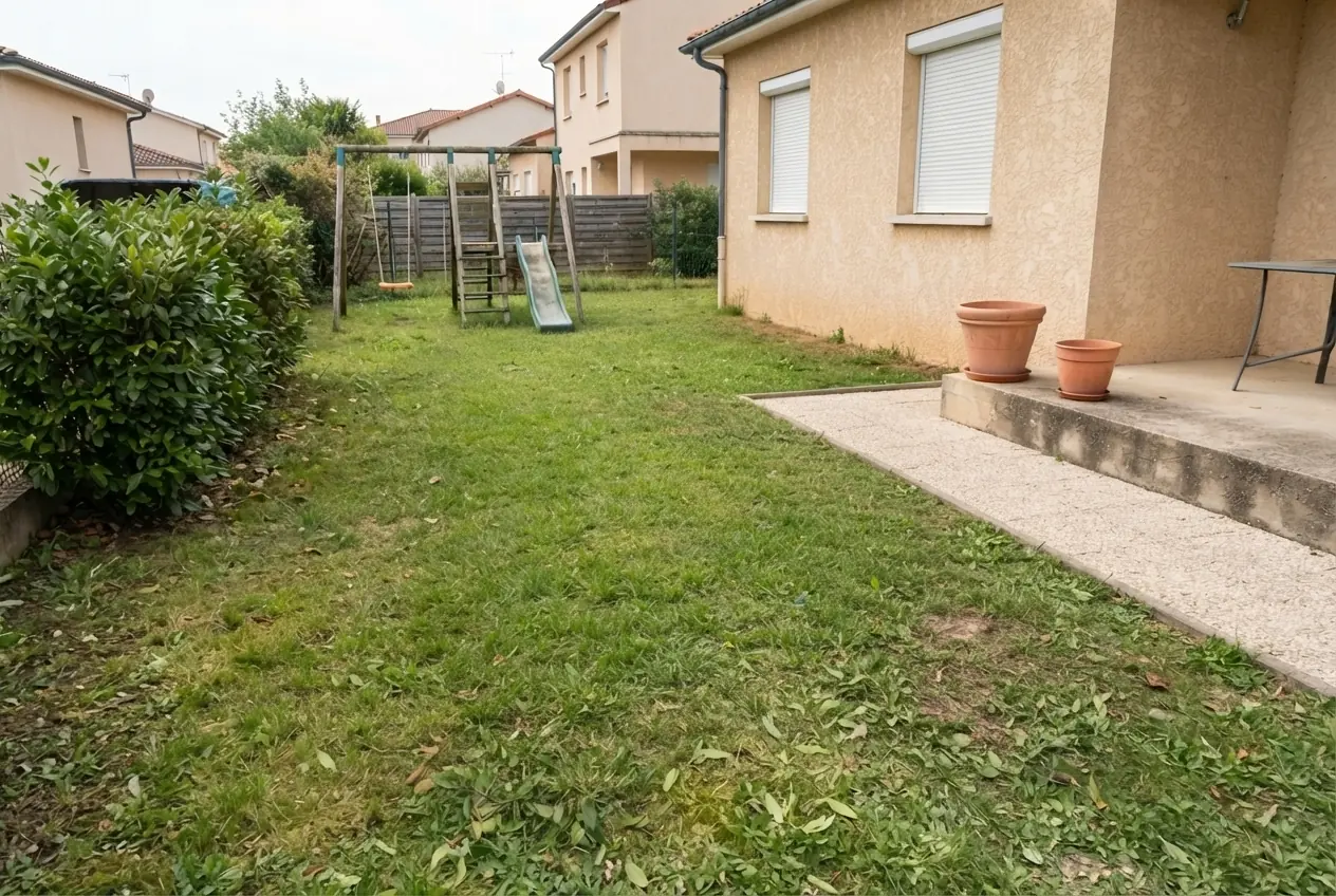 Jardin valentinois propre après évacuation des végétaux